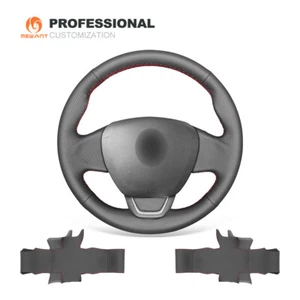 Cubierta de volante de cuero negro para Renault Kaptur Captur 2016-2020 - Imagen 1 de 10