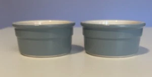 Lot of 2 Cermer Blue 4oz Ramekins Dessert Creme Brulee Cup Bowls - Picture 1 of 11