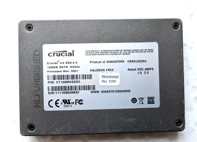 Crucial M4 128GB 2.5" SATA Solid State Drive CT128M4SSD2 - Image 1 of 2