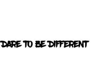 DARE TO BE DIFFERENT sticker/decal funny car/van bumper joke VW BMW AUDI SEAT MG - Picture 1 of 2