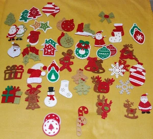 65 selbstklebende Filzornamente Weihnachten ungebraucht - Bild 1 von 1