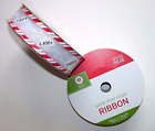 NEW Christmas Ribbon Red White Candy Stripe Wire Edge 1.5 in X 100 ft