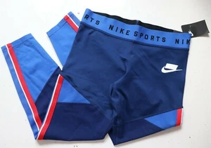 NIKE SPORTSWEAR UNIVERSITY LEGGINGS ADERENTI BLU VUOTO BV2941-492 DONNA L - Foto 1 di 12
