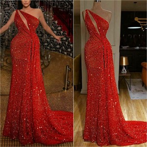 Glitter One Shoulder Formal Dresses for 