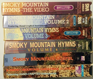 6 VHS lot Smoky Mountain Hymns 1 2 3 4 Christmas Gospel hand-crafted instruments - Picture 1 of 12