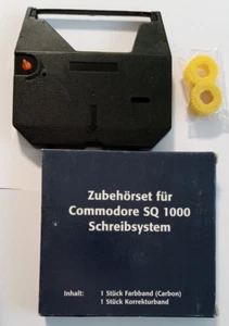 1x Commodore SQ 1000 SET ACCESSORI nastro colore carbonio 153c + 1x nastro correttivo tg.168 - Foto 1 di 4