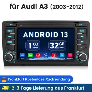 1+32GB Android 13 per AUDI A3 8P 2003-2012 Autoradio Apple Carplay GPS Navi WIFI - Foto 1 di 13