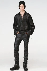 Zara x Steven Meisel limited edition mensregular fit leather hoodie black size L - Picture 1 of 2