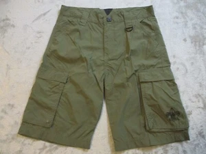 Boy Scouts of America Cargo Shorts Boys Youth Large Green Olive BSA Nylon 9" - Picture 1 of 21