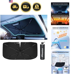 Car Windshield Sunshade Umbrella UV Heat Shield Protect Cool 56x31 - Picture 1 of 9