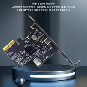 USB 3.2 GEN2 Expansion Card 10Gbps PCIE 2X Interface Support Type C And Type CB - Afbeelding 1 van 23