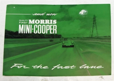 MORRIS Mini Cooper Car Sales Brochure c1961 #H&E 62135, 23/116 (45231) 8/62-90m - Image 1 of 3