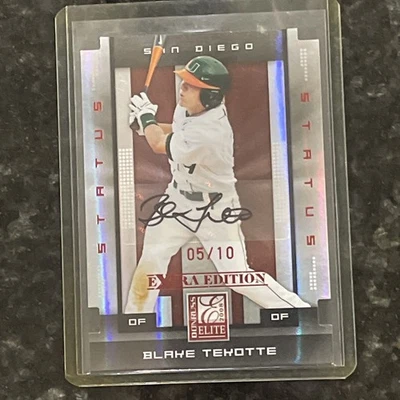 Blake Tekotte 2008 Elite Extra Edition Status RC Auto #8 5/10 Padres - Image 1 of 2