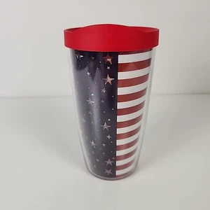 Bicchiere Tervis 16 oz bandiera americana avvolto rosso bianco blu con coperchio USA Patriotic - Foto 1 di 11