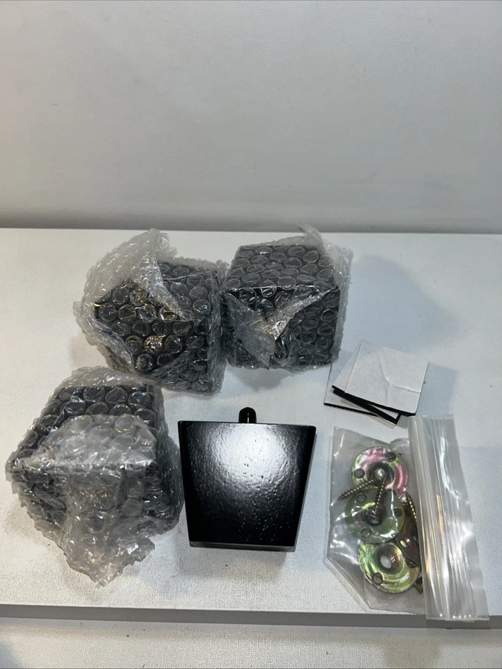 Nuevo Patas de Mueble 2 Pulgadas Negro Cuadrado Sofá Pies Madera, Patas de Repuesto  Foto 1 de 4