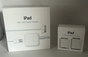 Apple iPad 10w USB Power Adapter MC359B/A A1357 & IPad Kamera Anschluss Kit - Bild 1 von 10