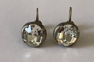 PENDIENTES VINTAGE DE PLATA ESTERLINA Y CRISTAL ATORNILLADOS - Imagen 1 de 6