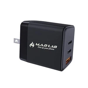 Chargeur Rapide M.A.D LAB 65W GaN - Bloc Chargeur USB C 3 Ports, Voyage Compact - Photo 1 sur 8