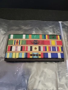 Marine Corps 12 Ribbon Bar FLAT NC NAM NUC MUC GC NAT DEF NATO AND MORE - Picture 1 of 5