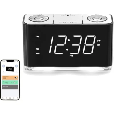 Radiowecker Wecker Bluetooth LED Anzeige FM Radio USB Nachtlicht - Bild 1 von 4
