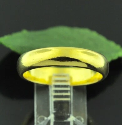 24K  Solid Yellow Gold Band Ring 11.50 Gram Handmade High polished - Image 1 of 4