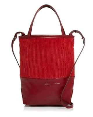 ALICE D MILANO Small Velvet Red – Leather Rubino Tote Crossbody Bag - MSRP $450 - Image 1 of 4