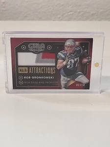 2016 Panini Gala Main Attractions Memorabilia Crimson Rob Gronkowski /10 - Picture 1 of 6