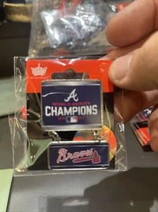 Atlanta Braves 2021 World Series Dangle Pin MLB DISCONTINUED NO MORE BUY NOW - Picture 1 of 2