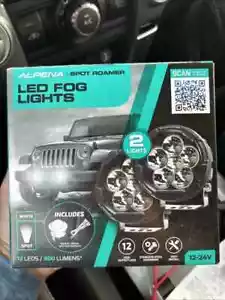 Alpena Spot Roamed LED Fog Lights, 2 Lights, 12 LEDs, 900 Lumens, 12-24v - Picture 1 of 6