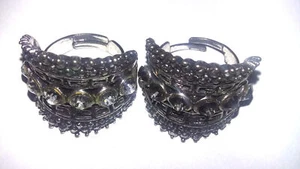 Strass Punk Rüstung Legierung Verstellbarer Krone Ring - Bild 1 von 5