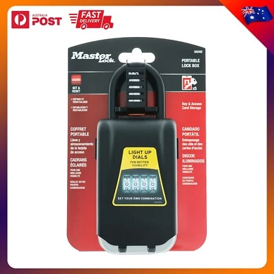 Master Lock 5424D Light Up Key Lock Box Portable Weatherproof and Durable - image 1 of 4