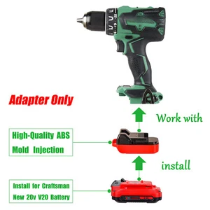 1 Adaptador para Herramientas Hitachi 18V Para Usar para Craftsman 20V Nuevo Estilo V-20 Batería - Imagen 1 de 8