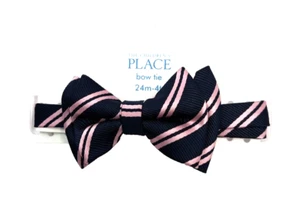Corbata con arco THE CHILDRENS PLACE 24M-4T a rayas azul marino y rosa - Imagen 1 de 4