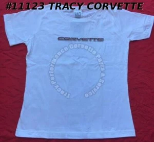 Small Corvette Womens Ladies White T-SHIRT *Clearance* - Picture 1 of 2