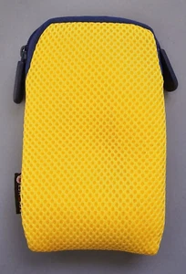 FUNDA DE MALLA Teléfono Celular Malla Cremallera Bolsa Cojín Smartphone Daiso Malla Estuche Amarillo - Imagen 1 de 4