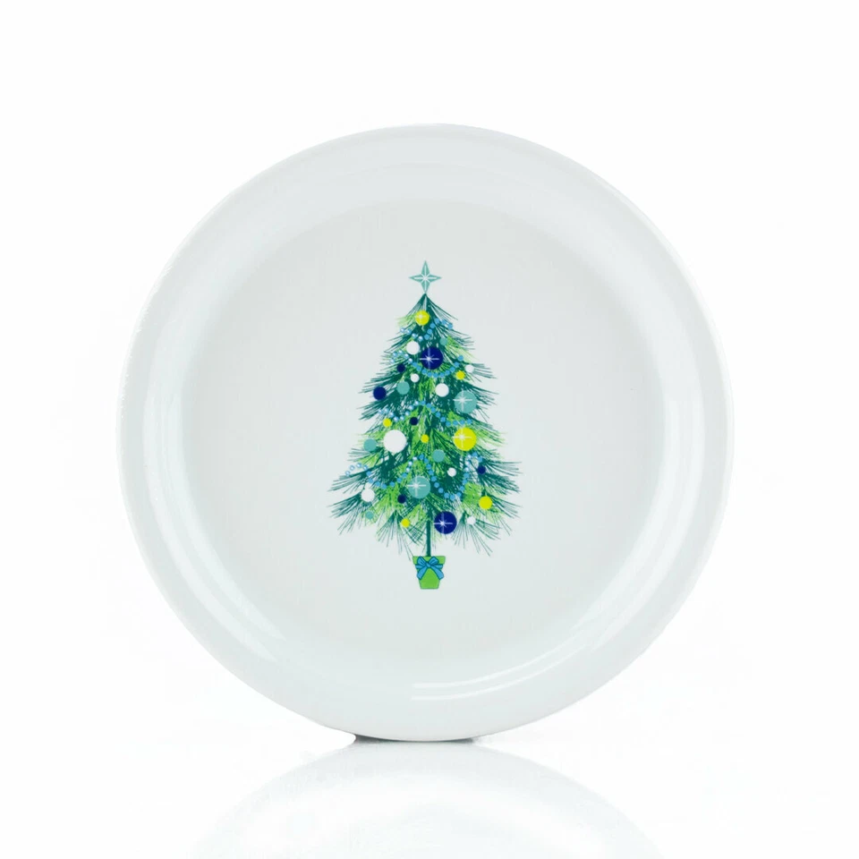 Fiesta® 9" Bistro Buffet Plate | Blue Christmas Tree (White)