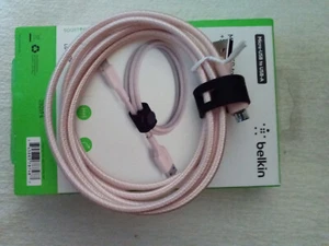 BELKIN MICRO-USB TO USB-A CABLE + STRAP - Zdjęcie 1 z 3