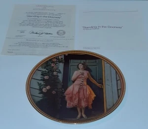 "Standing in the Doorway" Seventh Plate in Rockwell's Rediscovered Women COA - Picture 1 of 4