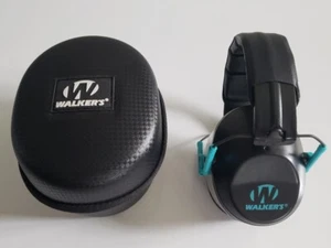 WALKER HEARING PROTECTION and HARD CASE / Black & Blue - Picture 1 of 4