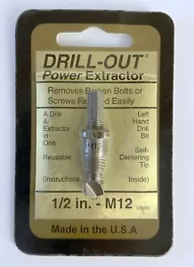 ALDEN 1/2" (12MM) DRILL-OUT BROKEN DAMAGED BOLT SCREW EXTRACTOR 00500 P500 USA - Picture 1 of 2