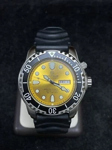 Deep Blue Pro Tac Diver 1K Helium Safe Yellow Dial Men's 45mm Watch - Picture 1 of 13