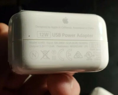 1 Apple 12W USB Power Travel Adapter AUTHINTIC APPLE  IPHONE CHARGING BLOCK OEM  - Image 1 of 4