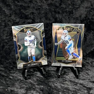 2020 Panini Select Football #186 JEFF OKUDAH Lions PREMIER LEVEL RC Lot Of (2) - Picture 1 of 2