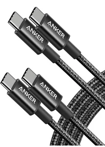 2 Stück Anker New Nylon USB-C auf USB-C Ladekabel 1,8 m Länge, Doppelpack - Bild 1 von 7