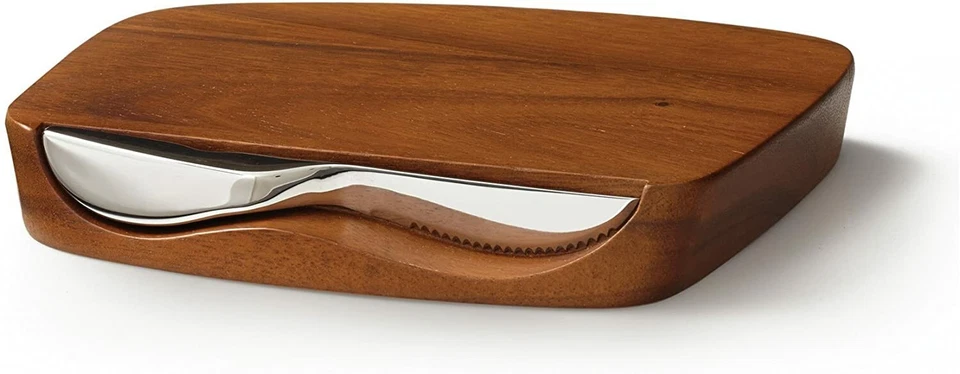 Nambe Gourmet Blend Bread Board With Knife Neil Cohen Style MT0648 Cheese