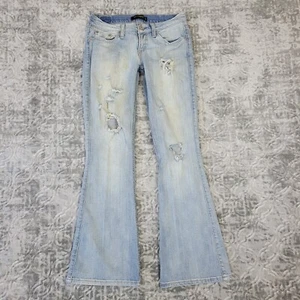 Pantalones de mezclilla Levi's 524 para mujer 5 azules desgastados pierna acampanada bolsillos manchados - Imagen 1 de 17