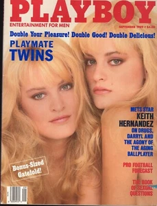 PLAYBOY September 1989 - Playmate Twins, Jeff Daniels, Keith Hernandez - Imagen 1 de 2