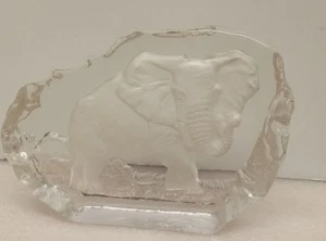 BRIEFBESCHWERER KLARGLAS ELEFANT - Bild 1 von 5