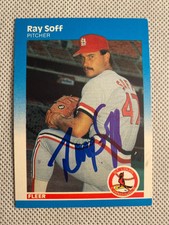 1987 Fleer Ray Soff #309 Auto Signed Autograph Cardinals 