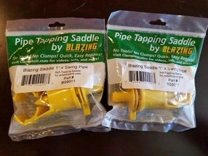 Blazing Saddle 1" x Swing Pipe Self-Tapping for polyethylene pipe BS9011 NEW Lot - Picture 1 of 3